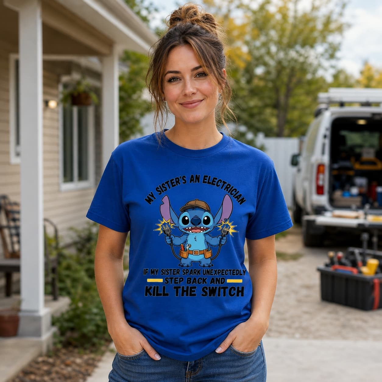 My Sister’s An Electrician If My Sister Spark Unexpectedly Step Back And Kill The Switch Stitch Shirt