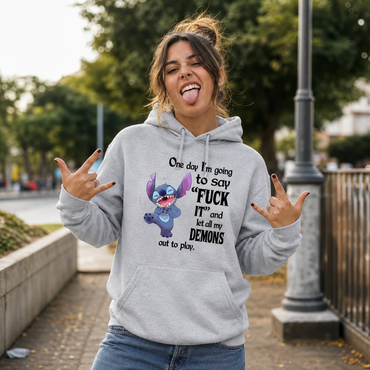 One Day I’m Going To Say Fuck It And Let All My Demons Out To Play Stitch Shirt