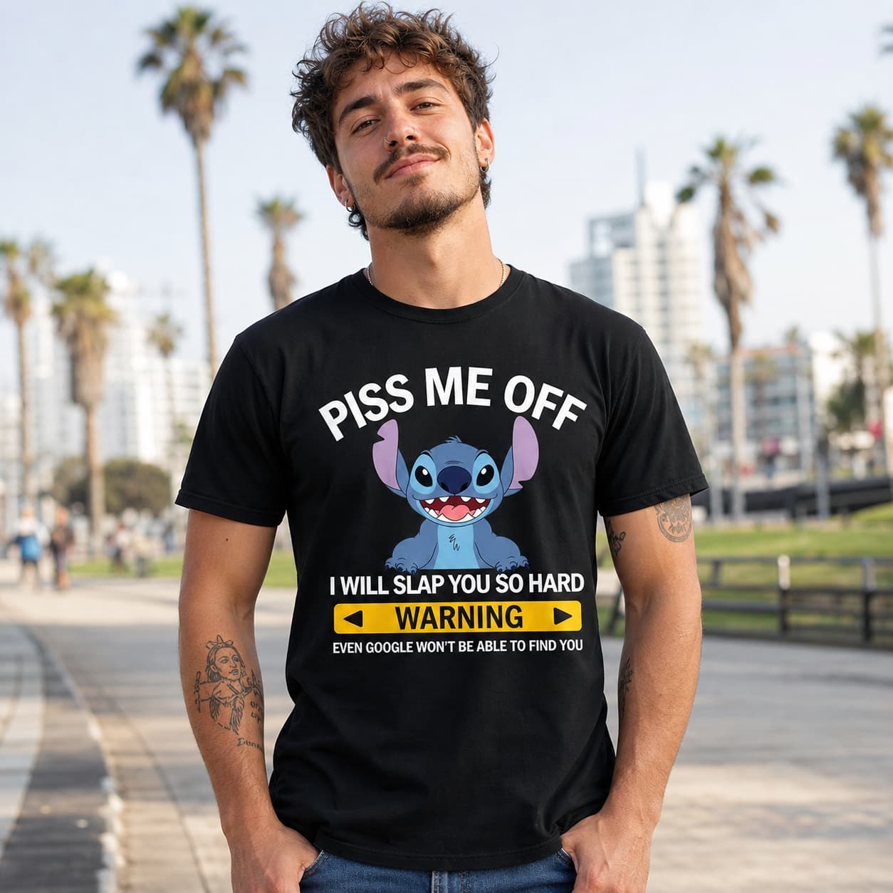 Piss Me Off I Will Slap You So Hard Even Google Won’t Be Able To Find You-7 Stitch Shirt