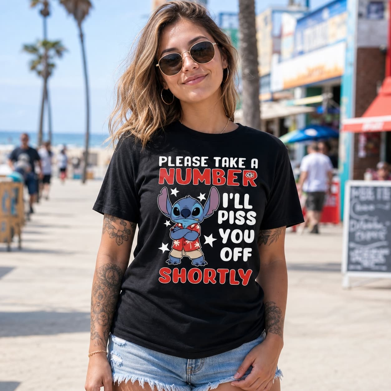 Please Take A Number I’ll Piss You Off Shortly-2 Stitch Shirt