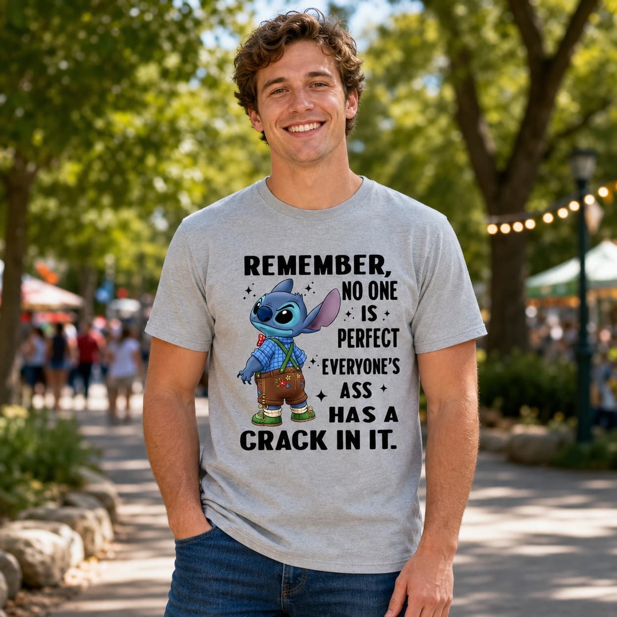 Remember No One Is Perfect Everyone’s Ass Has A Crack In It-3 Stitch Shirt