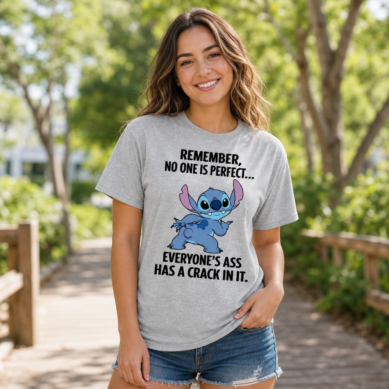 Remember No One Is Perfect Everyone’s Ass Has A Crack In It Stitch Shirt