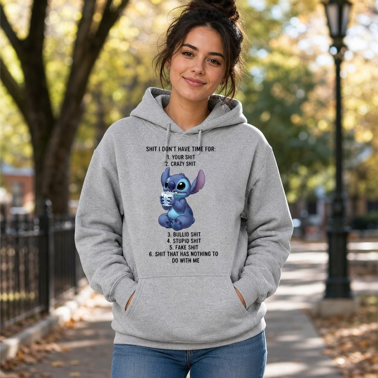 Shit I Don’t Have Time For 1. your shit 2. crazy shit 3.bullid shit 4. stupid shit 5.fake shit 6. shit that has nothing to do with me Stitch Shirt