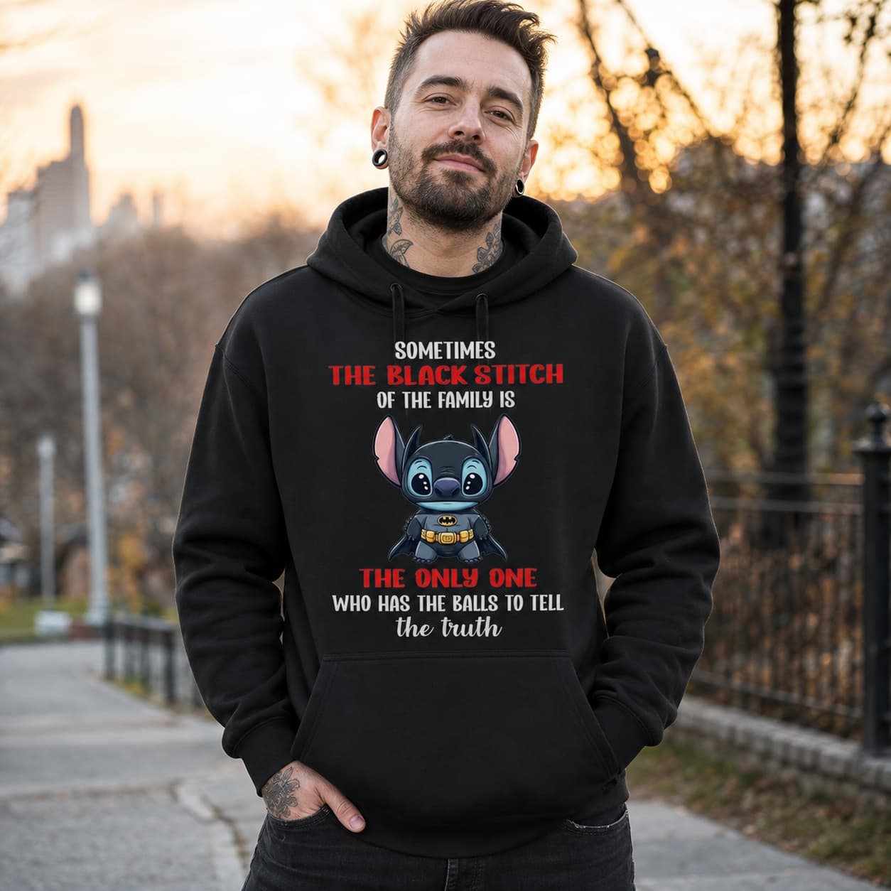 Sometimes The Black Stitch Of The Family Is The Only One Who Has The Balls To Tell The Truth Stitch Shirt