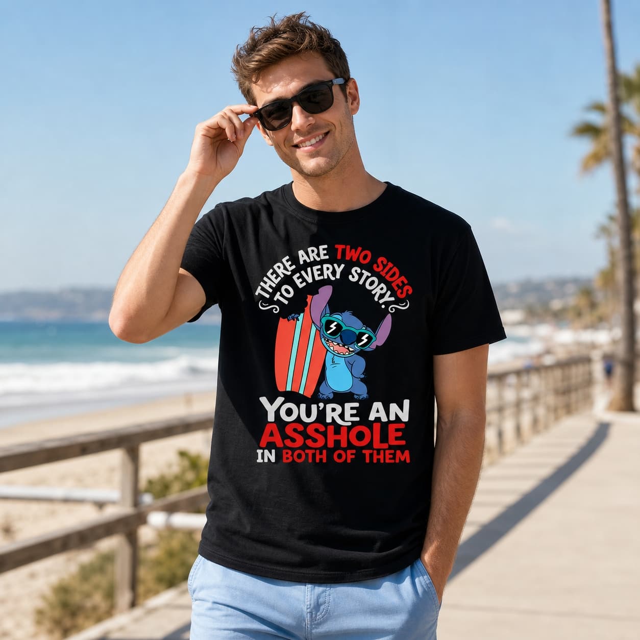 There Are Two Sides To Every Story Stitch Shirt