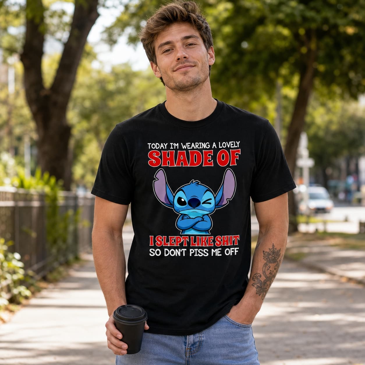 Today I’m Wearing A Lovely Shade Of I Slept Like Shit So Don’t Piss Me Off-3 Stitch Shirt