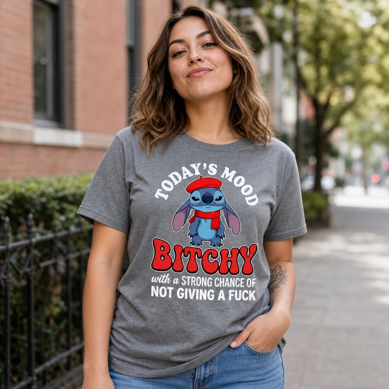 Today’s Mood Bitchy With A Strong Chance Of Not Giving A Fuck-2 Stitch Shirt