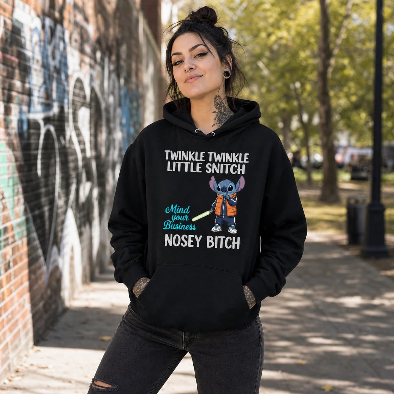 Twinkle Twinkle Little Snitch Mind Your Business Nosey Bitch-3 Stitch Shirt