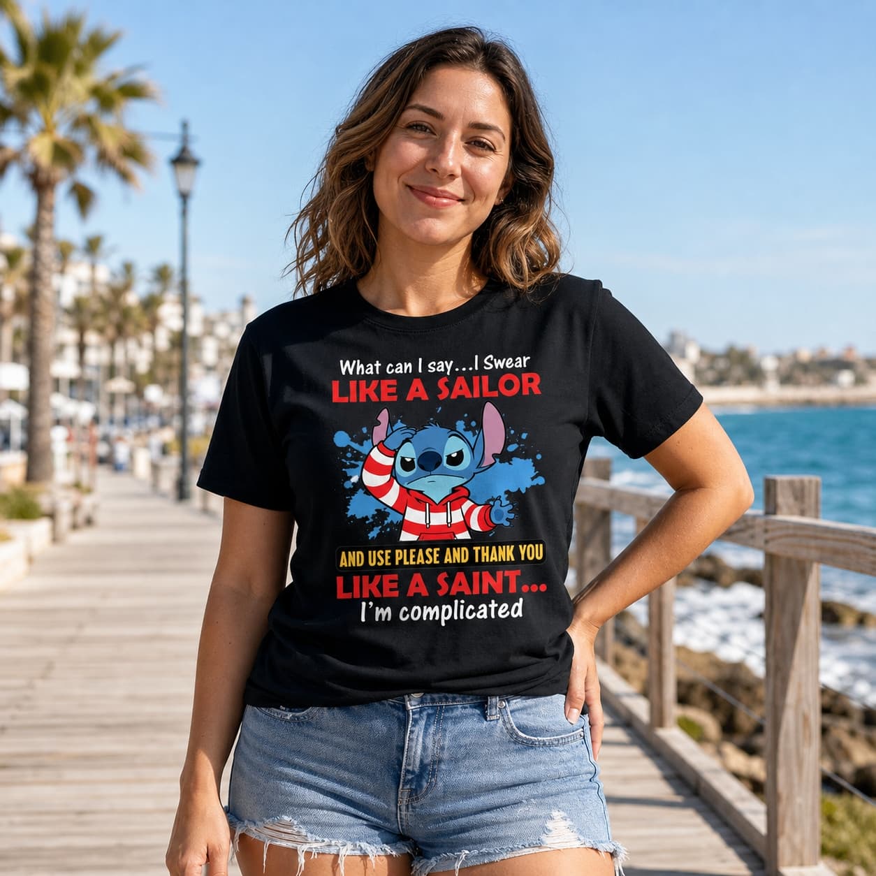 What Can I Say…L Swear Like A Sailor And Use Please And Thank You Like A Saint I’m Complicated Stitch Shirt
