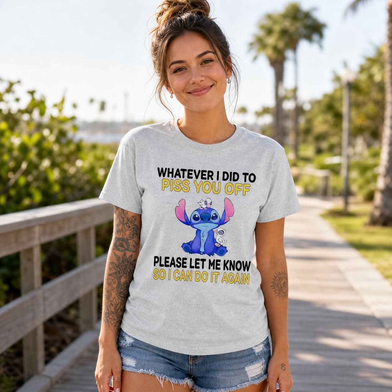 WHATEVER I DID TO PISS YOU OFF PLEASE LET ME KNOW SO I CAN DO IT AGAIN-2 Stitch Shirt