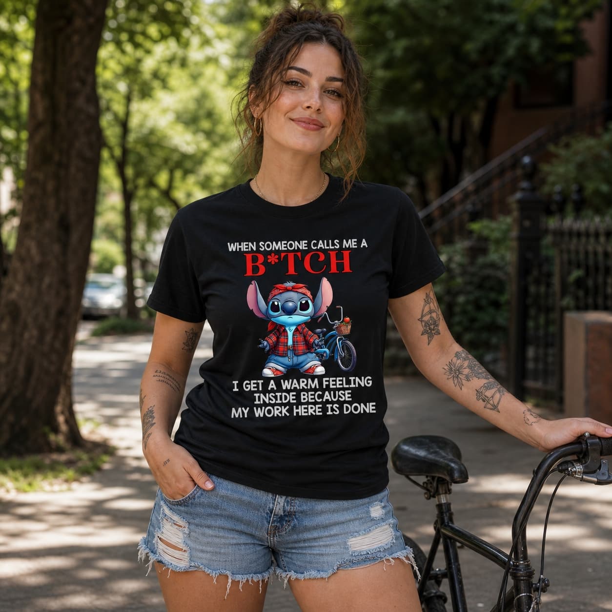 When Someone Calls Me A B Tch I Get A Warm Feeling Inside Because My Work Here Is Done-2 Stitch Shirt