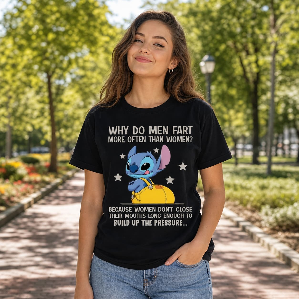 Why Do Men Fart More Often Than Women Because Women Don’t Close Their Mouths Long Enough To Build Up The Pressure Stitch Shirt