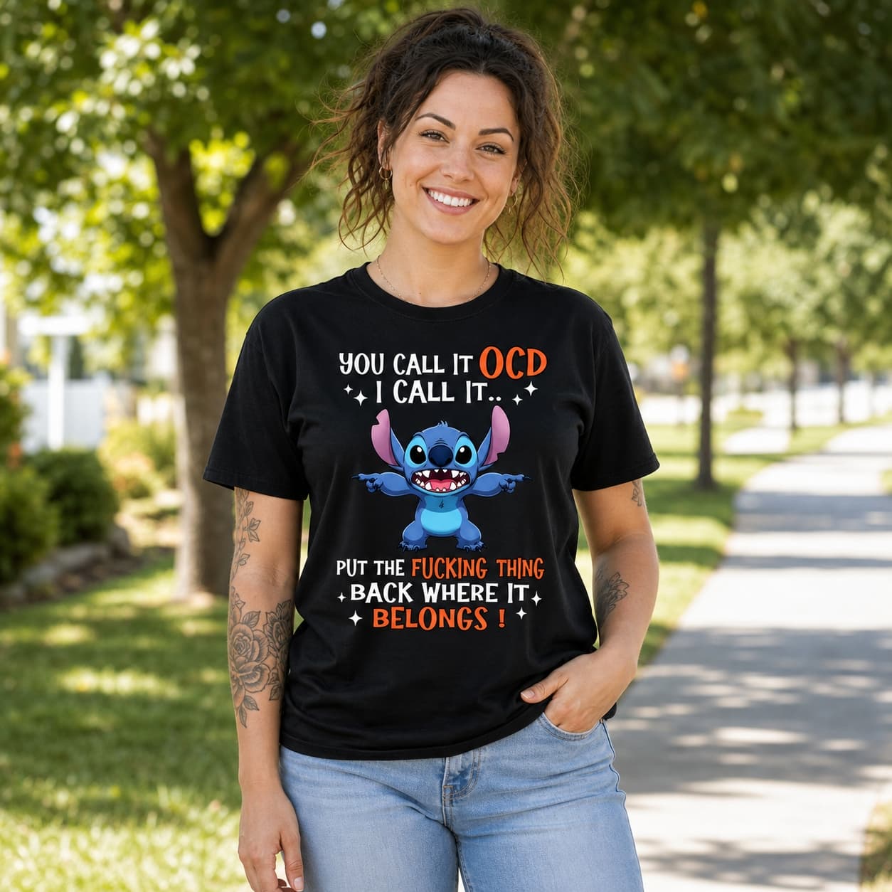 You Call It Ocd I Call It.. Put The Fucking Thing Rack Where It Belong! Stitch Shirt
